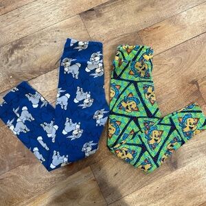 LuLaRoe Colorful Disney Cartoon Print Leggings